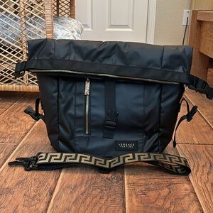 Black Versace perfumes backpack